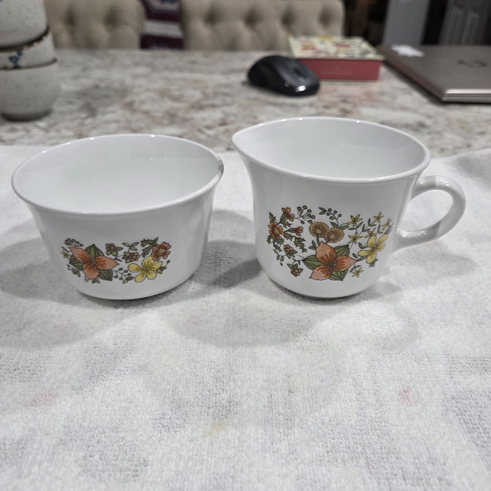 Corelle Indian Summer Cream And Sugar Dishes